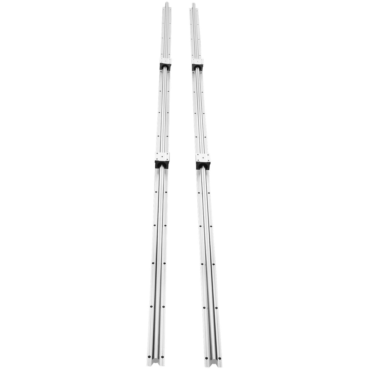 Linear Guide Rail Set, SBR16 2000mm, 2 PCS 78.7 in/2000 mm SBR16 Guide Rails and 4 PCS SBR16UU Slide Blocks, Linear Rails and Bearings Kit for Automated Machines DIY Project CNC Router Machines