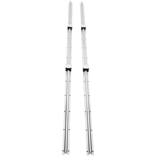 Linear Guide Rail Set, SBR16 2000mm, 2 PCS 78.7 in/2000 mm SBR16 Guide Rails and 4 PCS SBR16UU Slide Blocks, Linear Rails and Bearings Kit for Automated Machines DIY Project CNC Router Machines