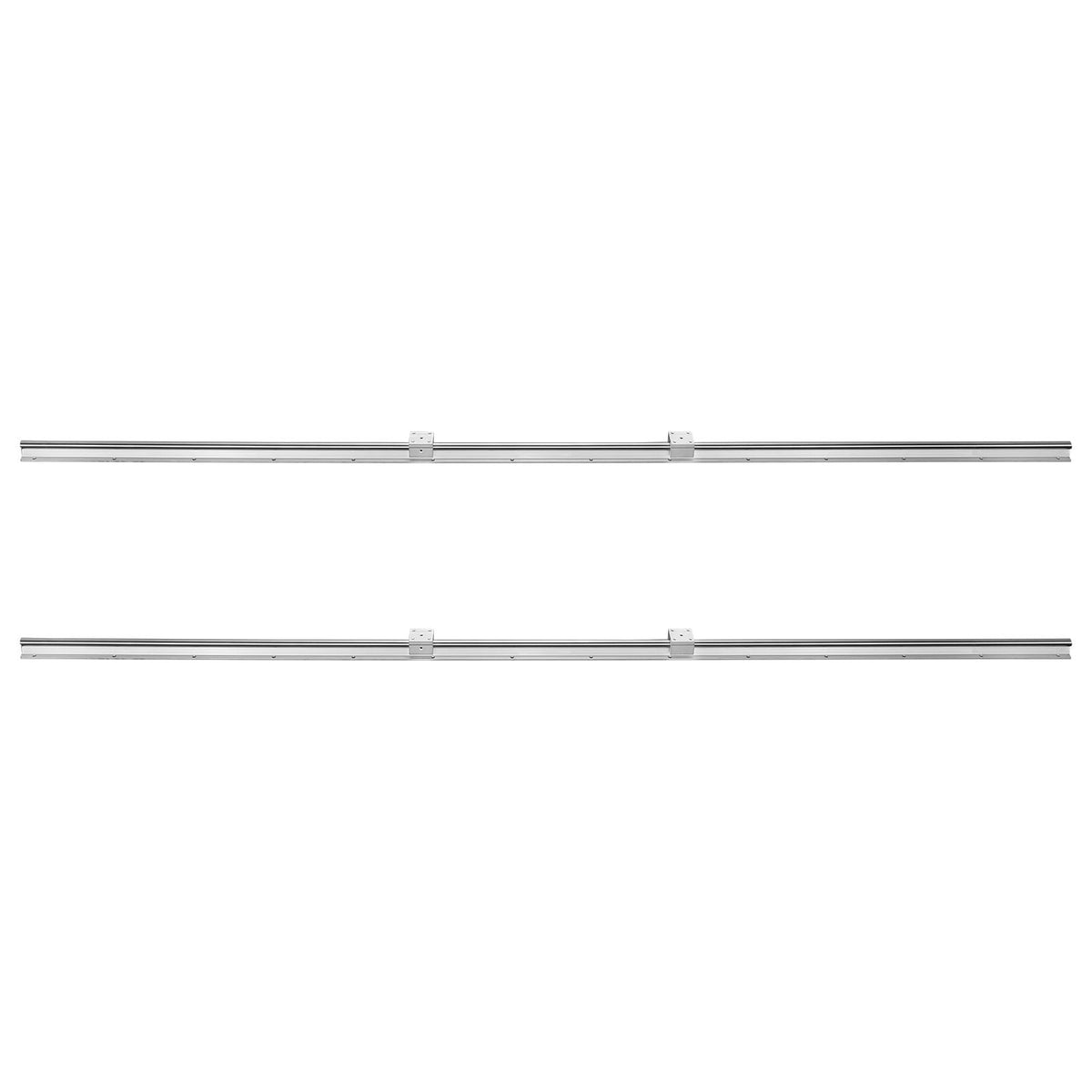 Linear Guide Rail Set, SBR20 2200mm, 2 PCS 86.6 in/2200 mm SBR20 Guide Rails and 4 PCS SBR20UU Slide Blocks, Linear Rails and Bearings Kit for Automated Machines DIY Project CNC Router Machines