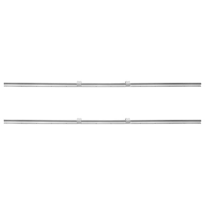 Linear Guide Rail Set, SBR20 2200mm, 2 PCS 86.6 in/2200 mm SBR20 Guide Rails and 4 PCS SBR20UU Slide Blocks, Linear Rails and Bearings Kit for Automated Machines DIY Project CNC Router Machines