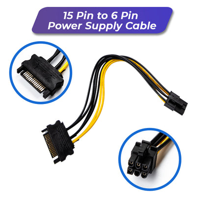 PCIe 1X-16X Riser Extender Kit for Aussie Crypto Miners Gold-Plated Zero Signal Loss 6-Pack Mining Rig with 60cm USB3 Cables Fixed Buckle Stable Power